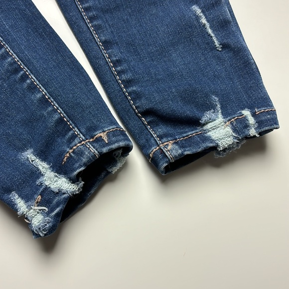 Wax Jeans Butt I Love You Stretch Distressed Cropped Denim Jeans, Sz 0 HEMMED - Picture 13 of 13